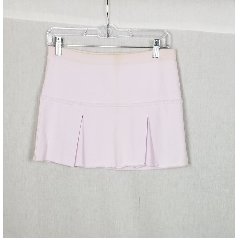 Hard Tail Forever Womens Light Pink Cotton Pleated Tennis Mini Skirt M USA Y2K